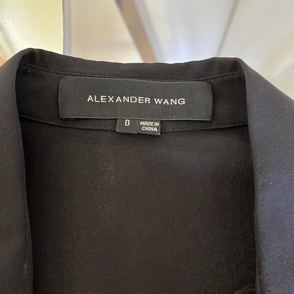 Alexander Wang Shift Dress - collared, button up, polka dot, black and white - Picture 5 of 6